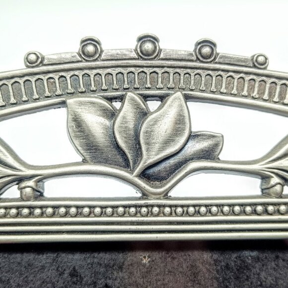 Vintage Weston Gallery Antique Floral Pewter Picture Frame - Picture 6 of 8